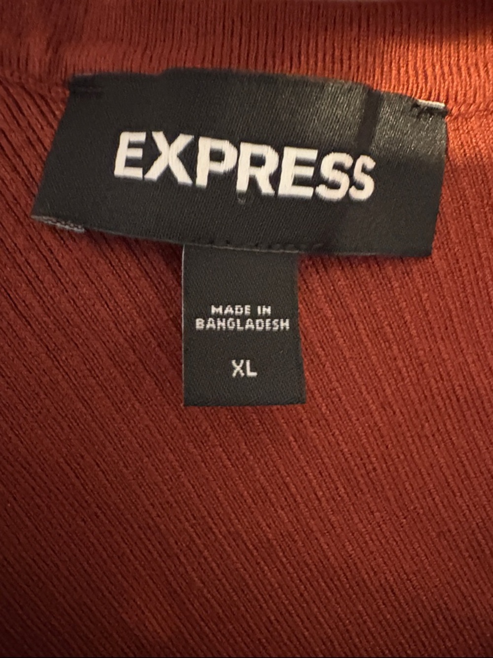 Express One-Shoulder Ruffle Crop Top in Rust - Picture 2 of 2